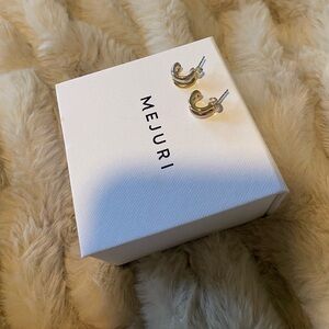 Mejuri Duet Mixed Huggie Hoops | Gold & Silver | Like New